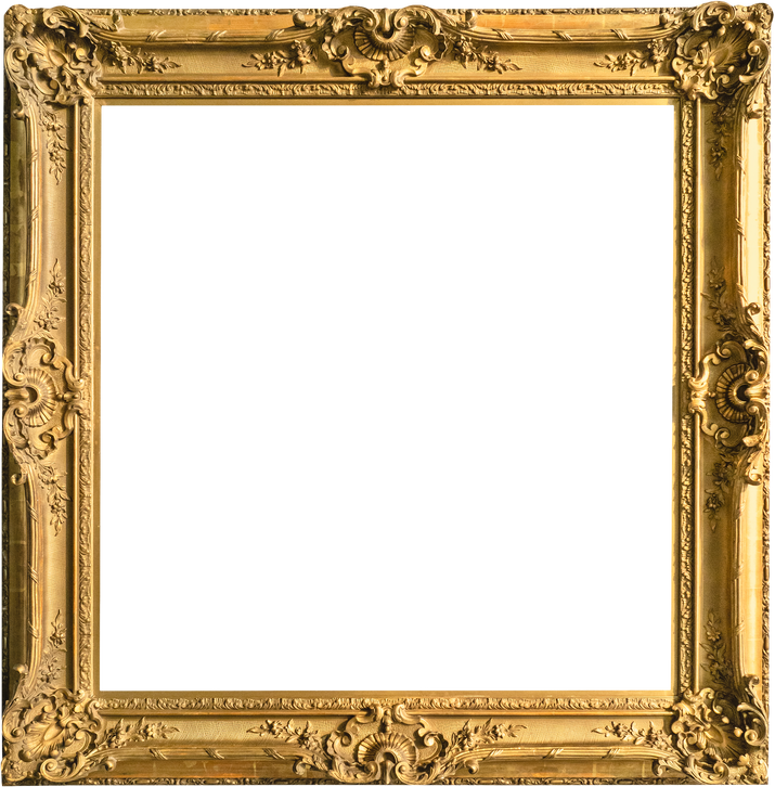 Gold Vintage Frame Cutout